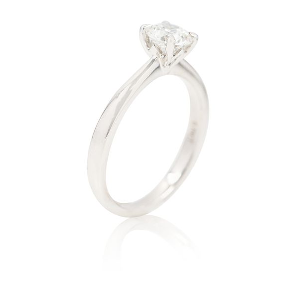 Platinum 0.70ct Round Brilliant 4 Claw Diamond Solitaire