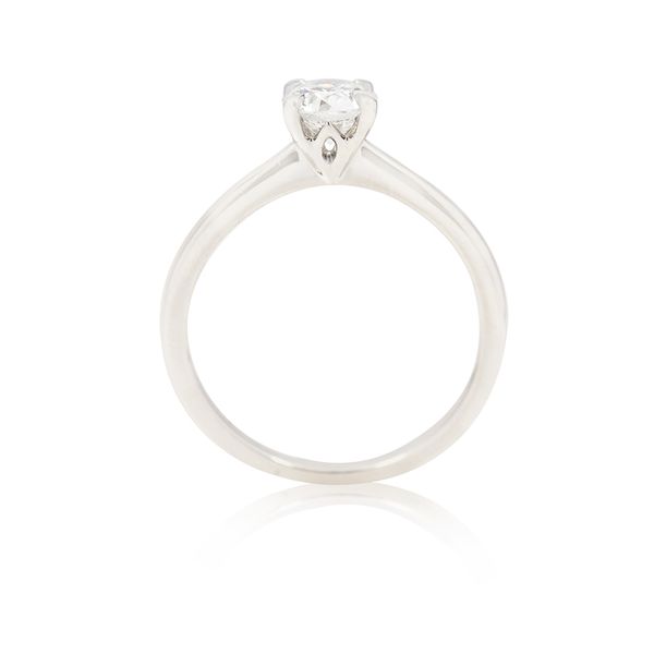 Platinum 0.70ct Round Brilliant 4 Claw Diamond Solitaire