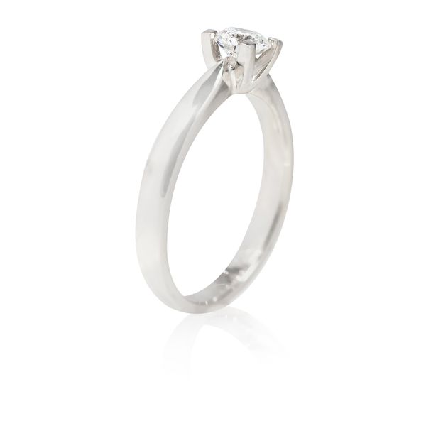 Platinum 0.42ct Perfection Collection Round Brilliant Diamond 4 Claw Solitaire