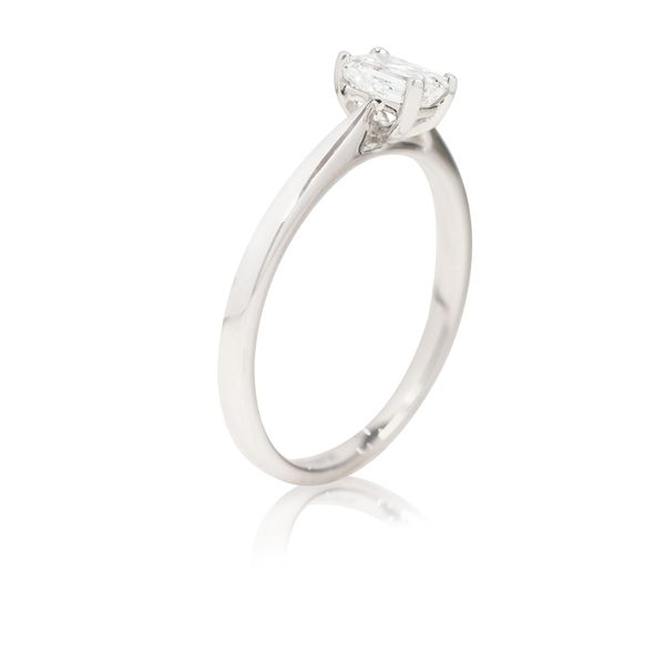 Platinum 0.50ct Perfection Collection Emerald Diamond 4 Claw Solitaire