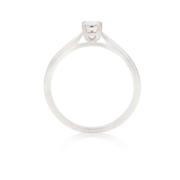 Platinum 0.50ct Perfection Collection Emerald Diamond 4 Claw Solitaire