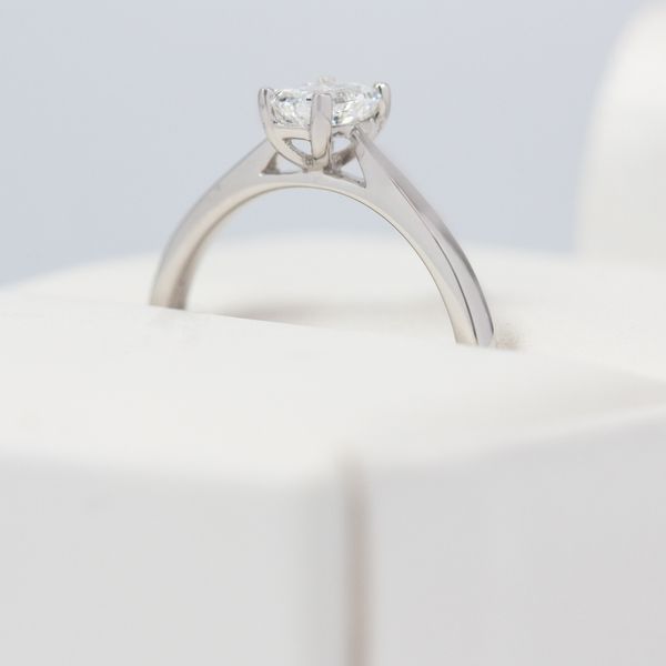 Platinum 0.50ct Perfection Collection Emerald Diamond 4 Claw Solitaire