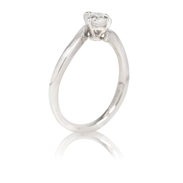 Platinum 0.50ct Canadian Arctic Round Brilliant Diamond 4 Claw Twist Solitaire