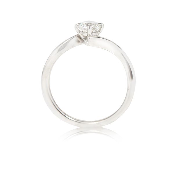 Platinum 0.50ct Canadian Arctic Round Brilliant Diamond 4 Claw Twist Solitaire
