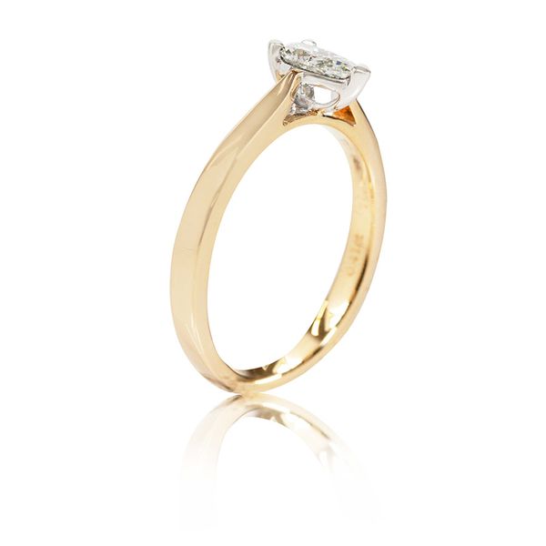 18ct Gold 0.40ct Pear Cut Diamond 3 Claw Solitaire
