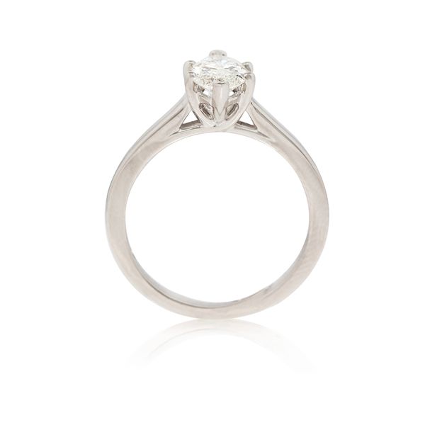 Platinum 1.00ct Marquise Cut Diamond 6 Claw Solitaire