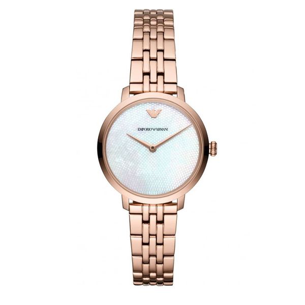 mother of pearl armani watch