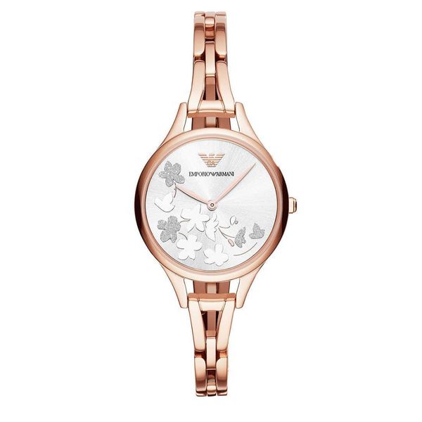emporio armani ladies rose gold watch