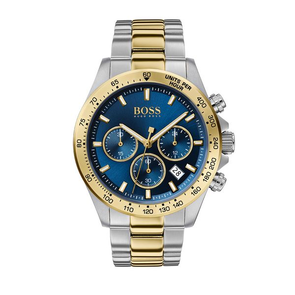 hugo boss mens gold chronograph watch