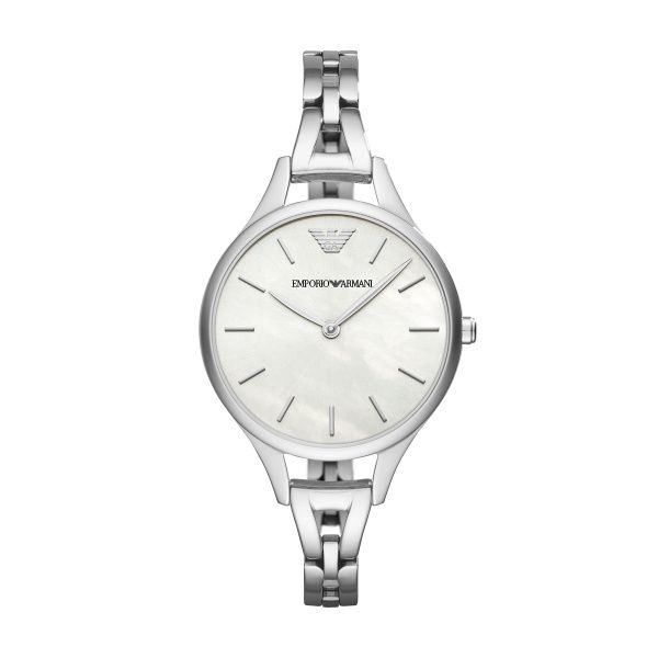 emporio armani watch ladies silver