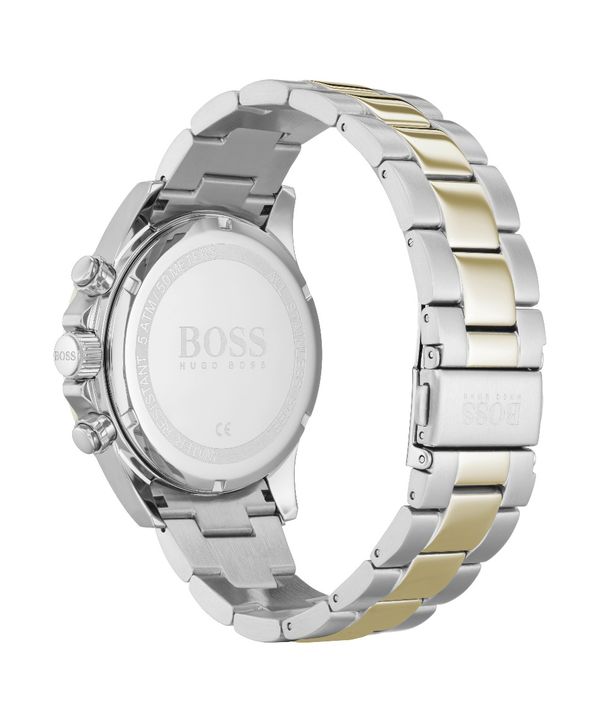 hugo boss gold and steel chronograph