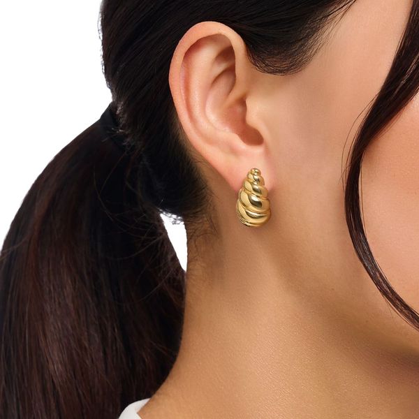 Thomas Sabo Twisted Band Gold-Plated Stud Earrings 