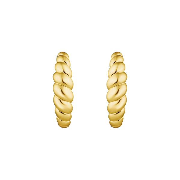 Thomas Sabo Twisted Band Gold-Plated Hoop Earrings 