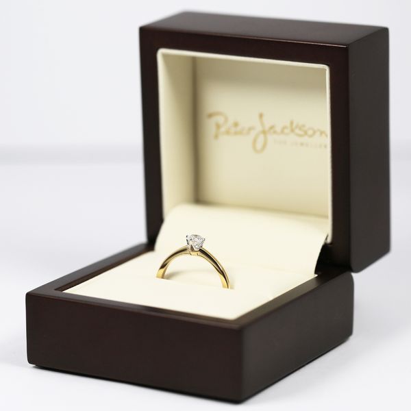 18ct Gold Round Brilliant Diamond Solitaire| Peter Jackson - Main Image