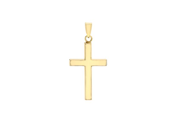 9ct Gold Plain Cross Pendant