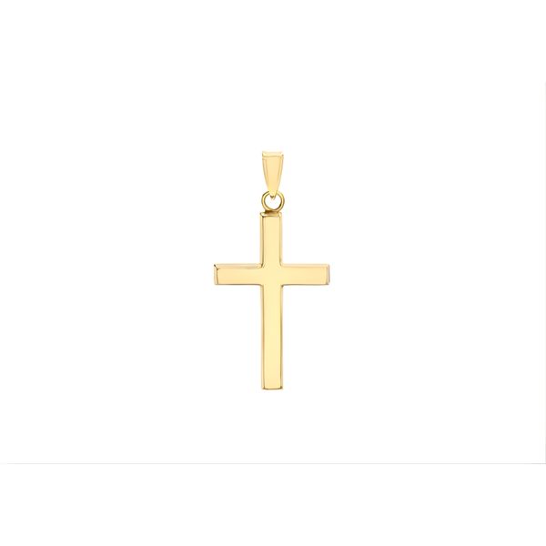 9ct Gold Plain Cross Pendant