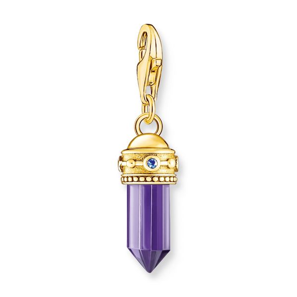 Thomas Sabo Imitation Amethyst Gold Plated Charm