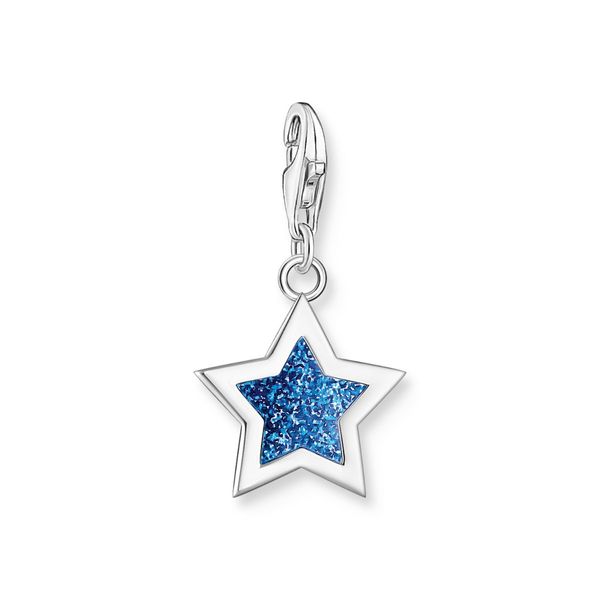 Thomas Sabo Blue Glitter Silver Charm 
