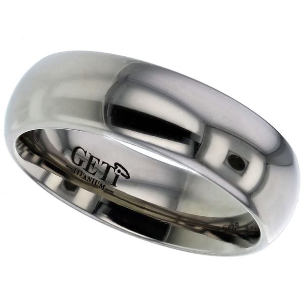Titanium 7mm Curved Polished Gents Wedding Ring 2204 7C POL
