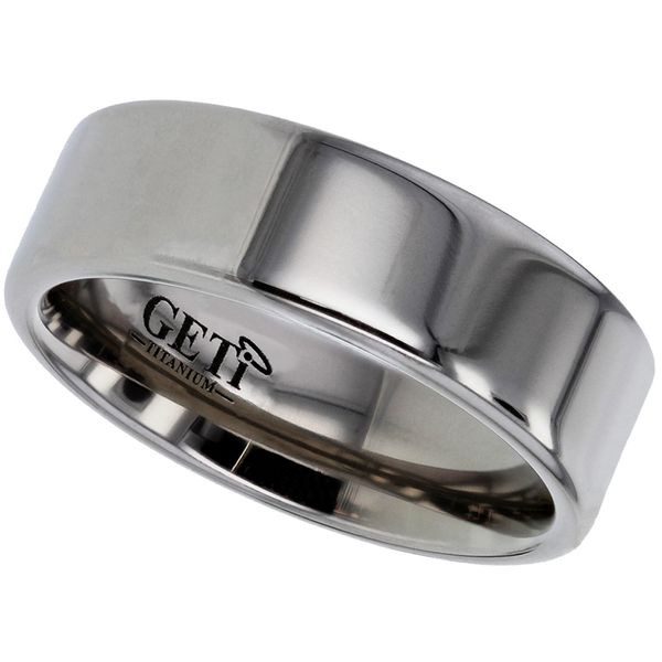 Silver titanium sales wedding band