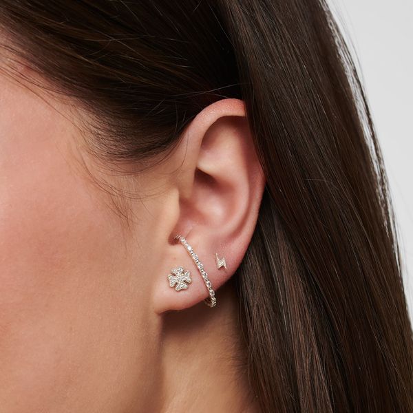 Thomas Sabo Silver Stone Set 4 Leaf Clover Ear Studs Peter Jackson