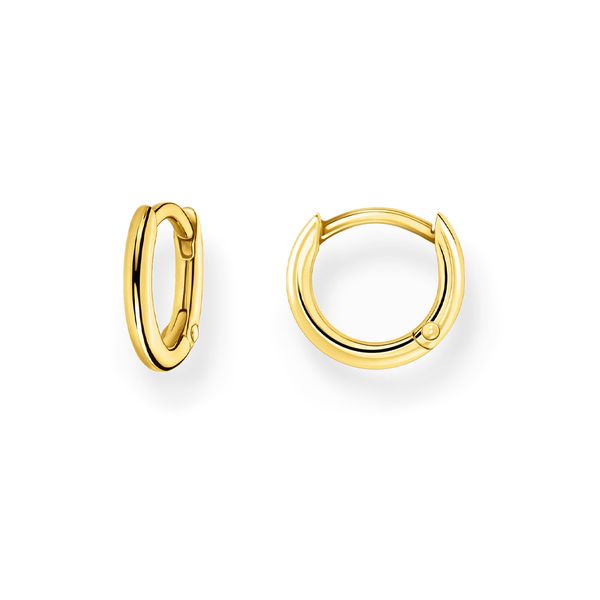 Solid gold mini hoop earrings on sale