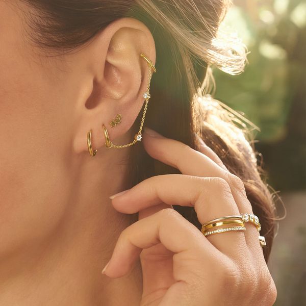Thomas Sabo Yellow Gold Mini Hoop Earrings 12mm Peter Jackson