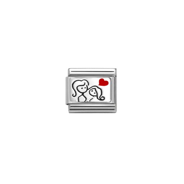 Nomination Composable Classic Link Women with Heart In Sterling Silver