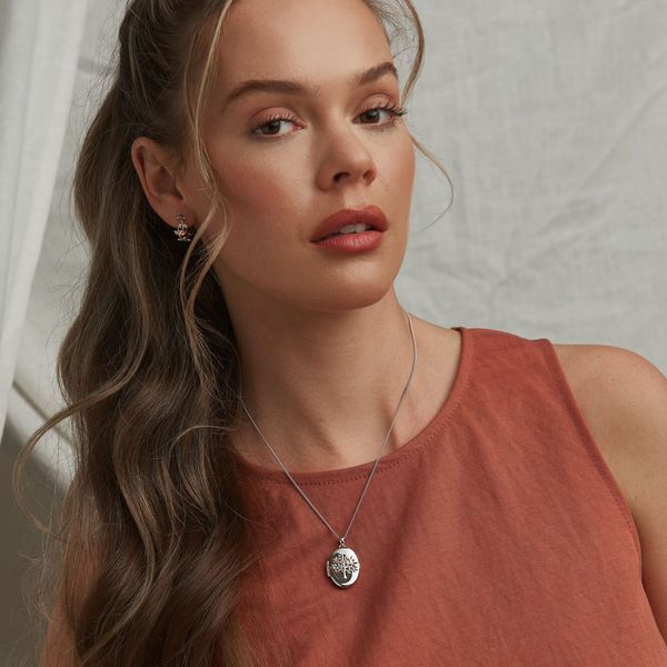 Clogau Silver Tree of Life Oval Locket Peter Jackson
