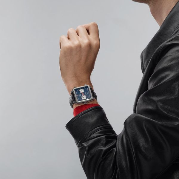 TAG Heuer Monaco Steve McQueen Edition Gents Chronograph Black Strap Watch