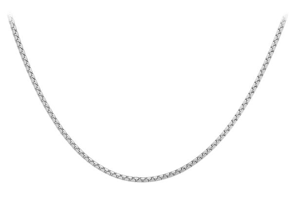 9ct White Gold Box Belcher Ladies Chain 5.14.7255 Peter Jackson the Jeweller Gold Collection