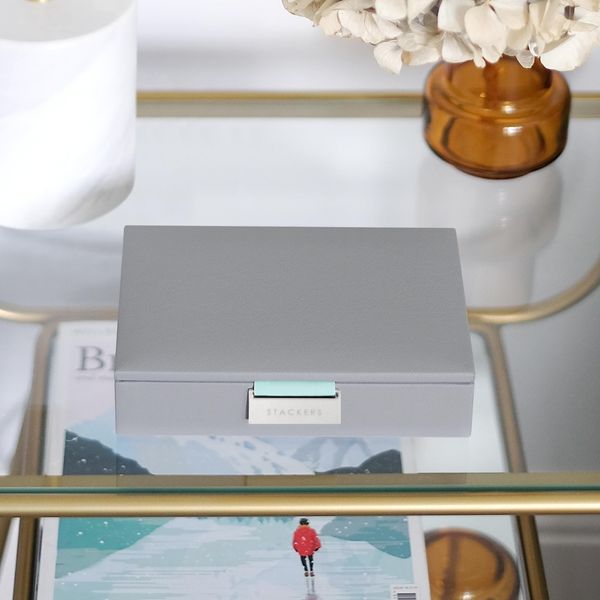 Stackers Dove Grey & Mint Mini Jewellery Box Lid