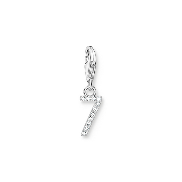 Thomas Sabo Zirconia Number 7 Silver Charm 
