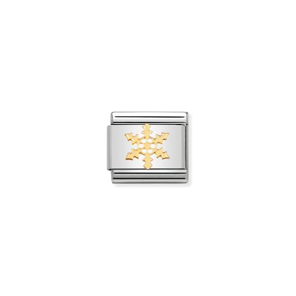 Nomination Composable Classic Link Snowflake In Bonded Yellow Gold