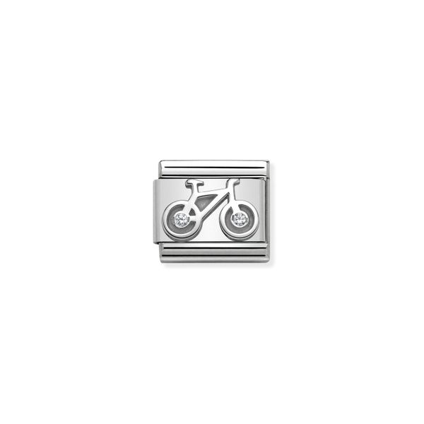 Nomination Composable Classic Link Bicycle In Sterling Silver