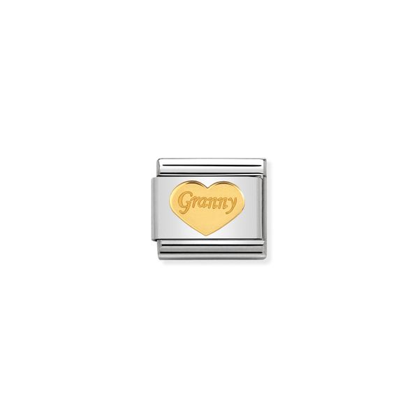 Nomination Composable Classic Link With Gold Granny Heart