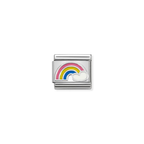 Nomination Composable Classic Link Rainbow With Cloud In Sterling Silver