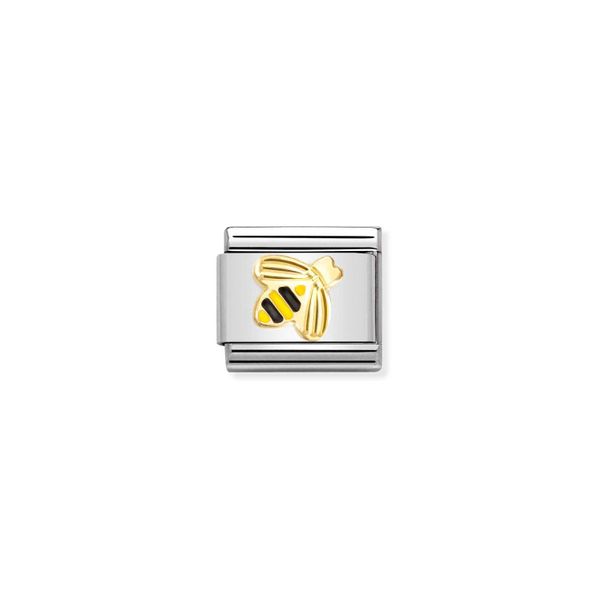 Nomination Composable Classic Link Etched Bee In Bonded Gold