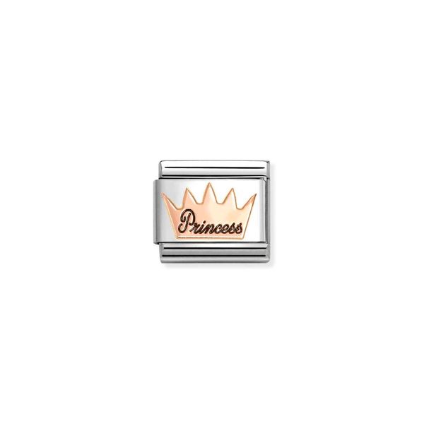 Nomination Composable Classic Link Princess Crown In Rose Gold  