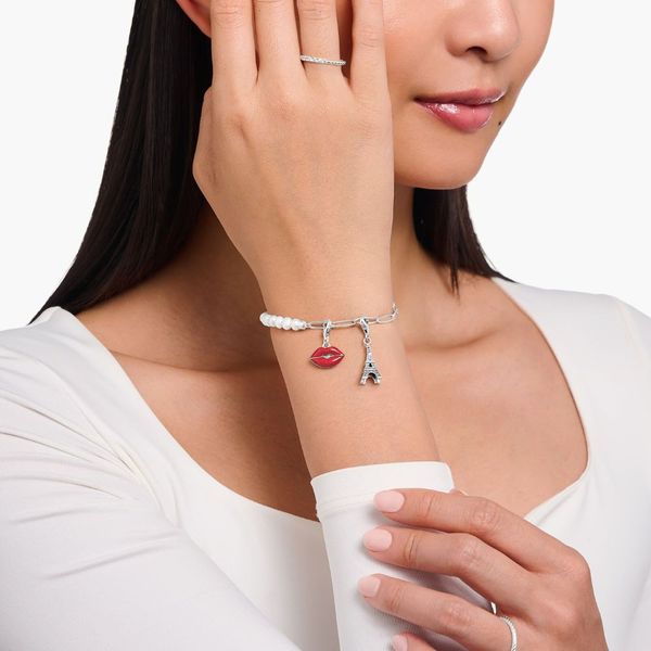 Thomas Sabo Silver Fresh Water Pearl Charmista Coin Bracelet 