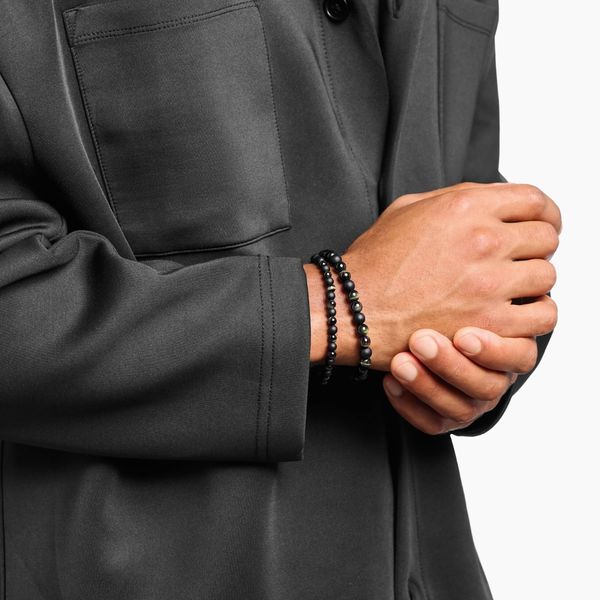 Pulsera De Acero Hipoalergénica Para Hombre Con Piedras Naturales – Ónice, Turquesa, Ojo De Tigre Y Más – Regalo Ideal