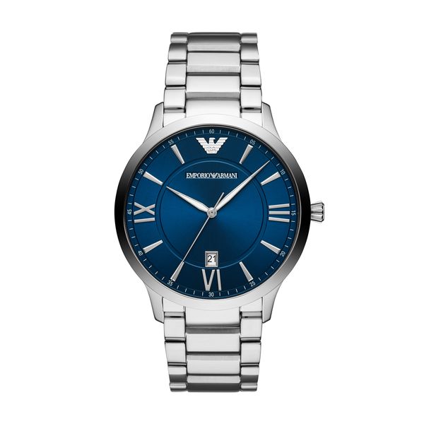 emporio armani men's watch blue face