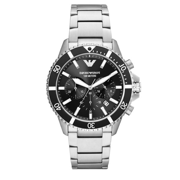 Emporio Armani Diver Black Dial Bracelet Watch |AR11360| Peter Jackson ...