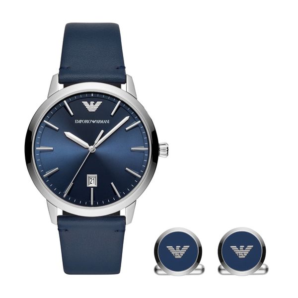 armani watch men's blue face