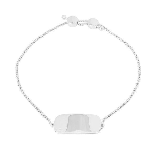D for Diamond Forever Expandable Silver Bracelet