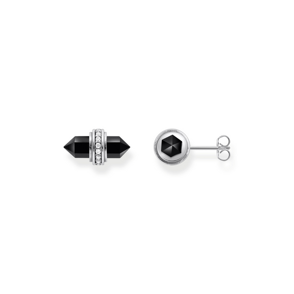 Thomas Sabo Hexagonal Onyx Stud Earrings