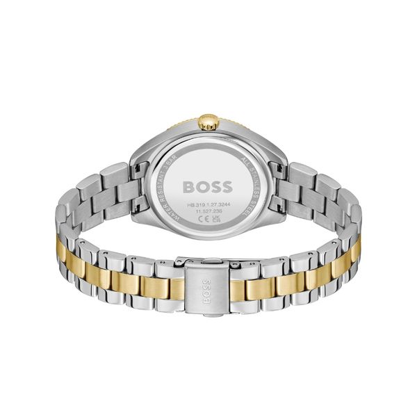 BOSS Sage Sport 34mm Bicolour Silver Dial Quartz Bracelet Watch