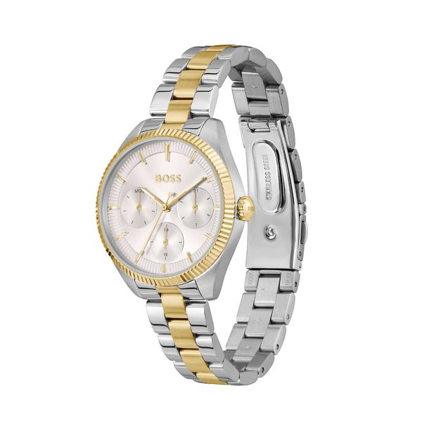 BOSS Sage Sport 34mm Bicolour Silver Dial Quartz Bracelet Watch