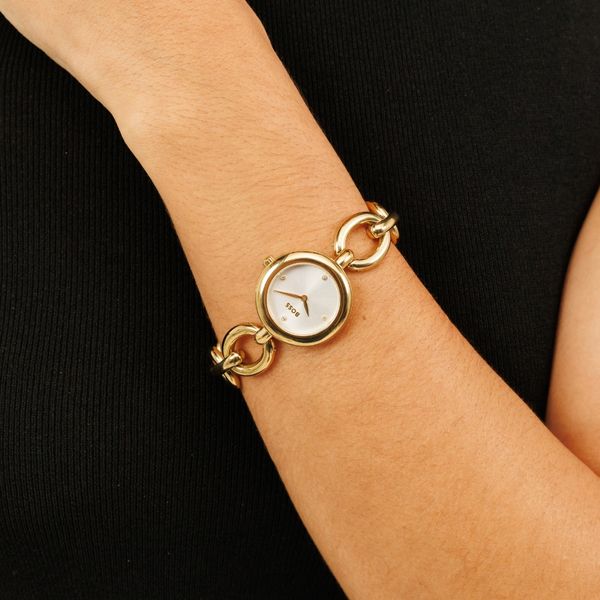 BOSS Live 28mm Silver Dial Gold-Tone Quartz Bracelet Watch