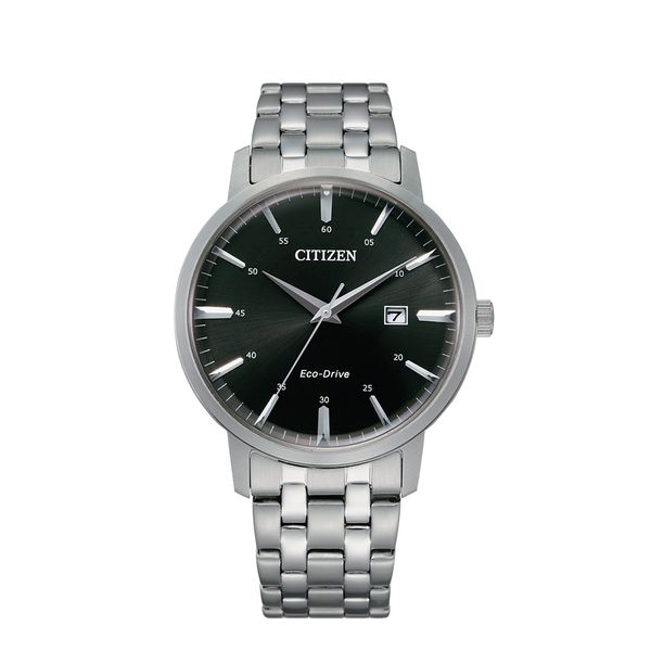 Citizen men's black dial stainless steel bracelet watch online